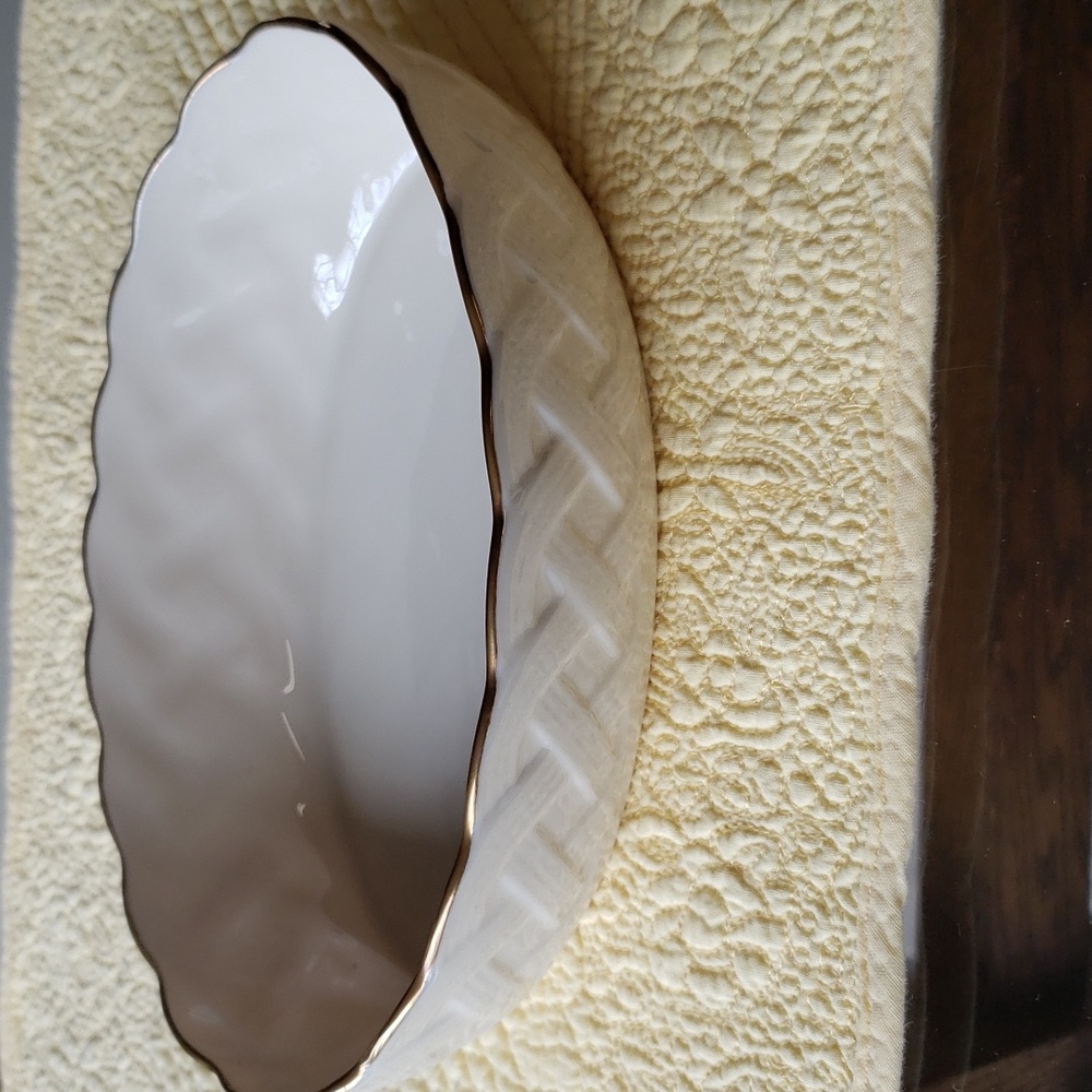 Vintage Lenox basketweave oval dish